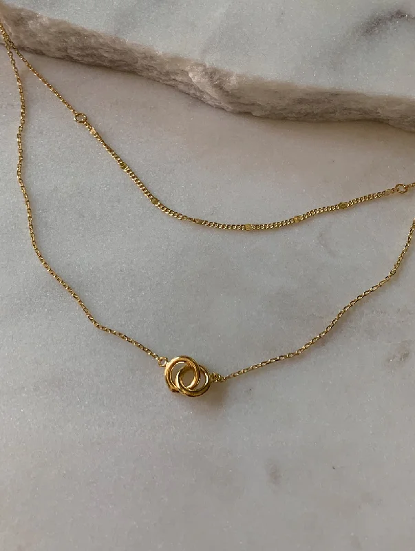 infinity heart necklace personalized Layered Link Necklace