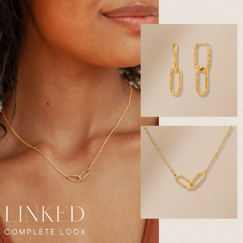 infinity necklace with birthstones Linked Necklace & Earrings Set