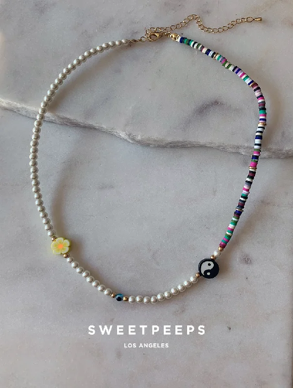 handcrafted sterling silver necklace Love & Peace Choker