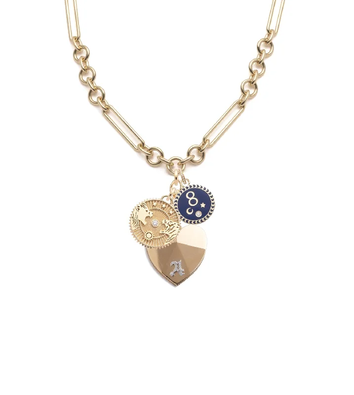 personalized photo locket necklace Love, Strength & Karma : Midsize Mixed Clip Necklace Story