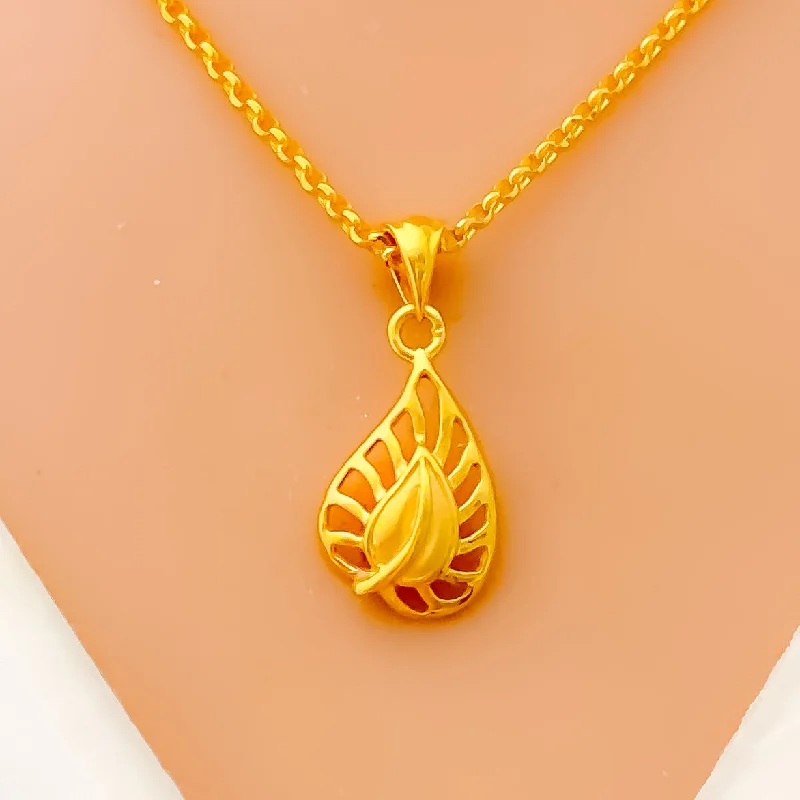 unique gemstone necklace handmade Lovely Luminous 22k Gold Necklace
