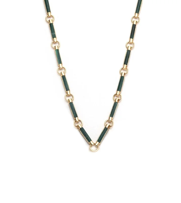 dainty lotus flower ring Malachite Stone Chain Choker
