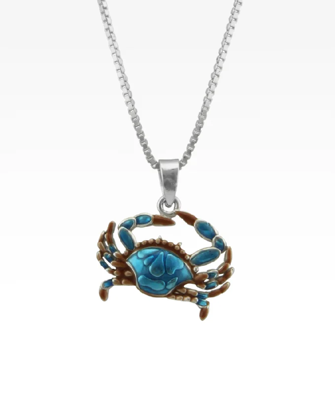 sterling silver toe ring set Maryland Baby Blue Crab Necklace