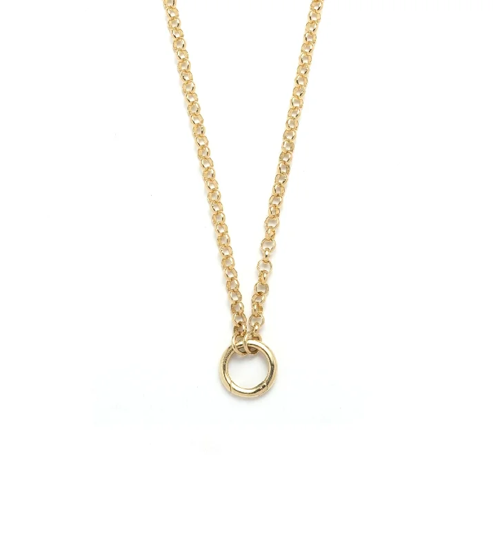 unique promise ring for girlfriend Medium Open Belcher Chain