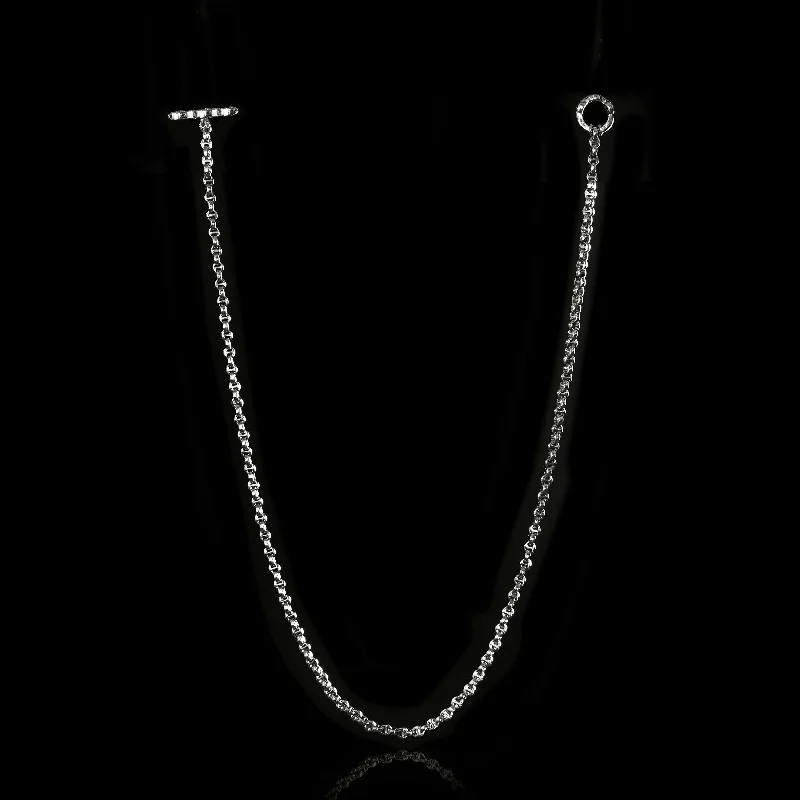 celestial moon and stars ring MICRO OPEN-LINK™ NECKLACE - 18"