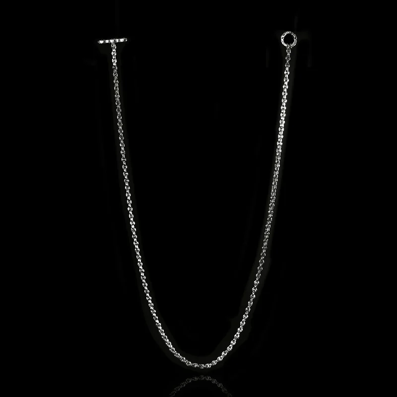 simple engraved wedding ring MICRO OPEN-LINK™ NECKLACE - 20"