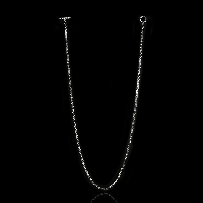 silver moon phase pendant MICRO OPEN-LINK™ NECKLACE - 30"