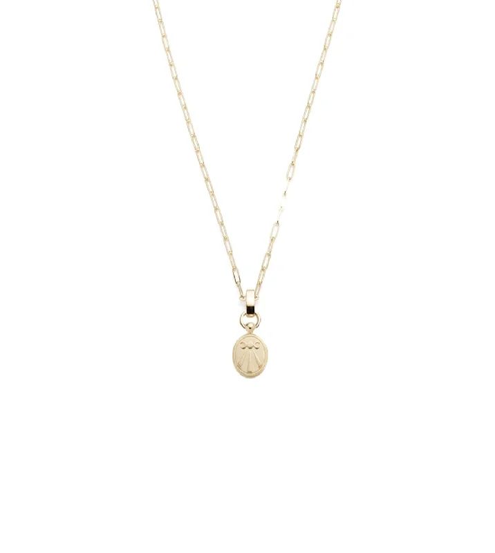 dainty birthstone ring for women Mind, Body, Soul - Wholeness : Super Fine Clip Slide Crest Necklace