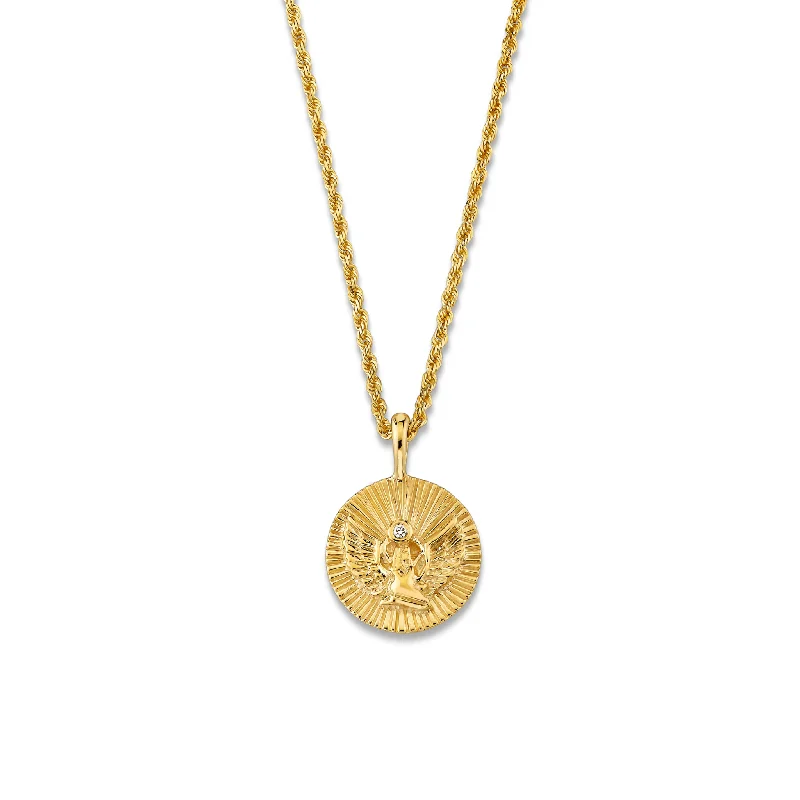 moissanite engagement ring affordable Mini Lady Isis Coin Pendant Necklace | Ready to Ship