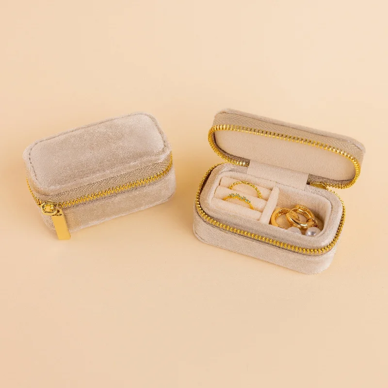 delicate angel wings necklace Mini Travel Jewelry Box