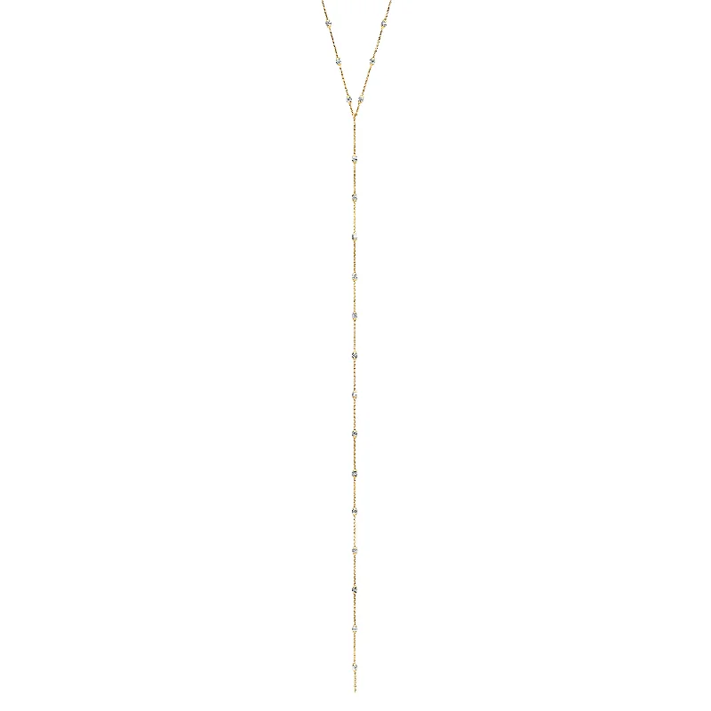 twisted rope gold chain Mooncut Lariat