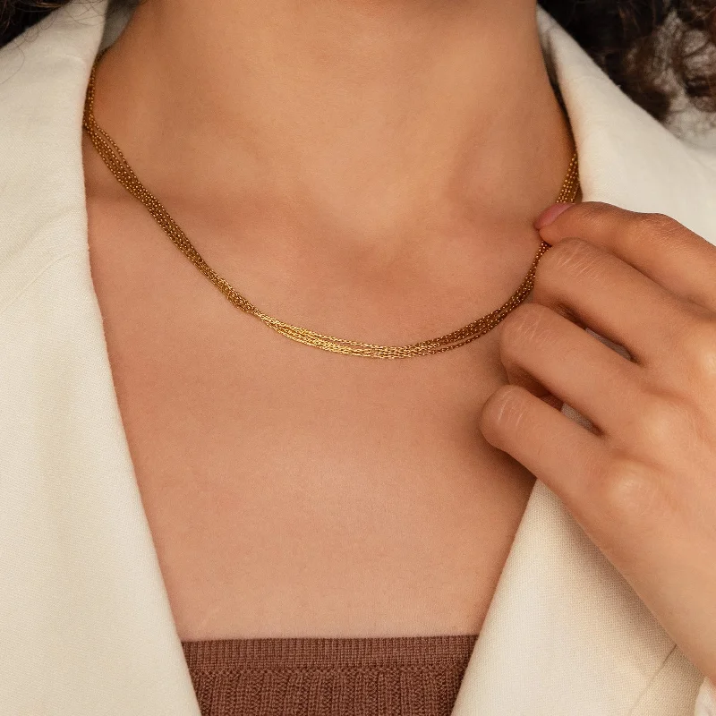 custom zodiac sign ring Multi Strand Chain Necklace