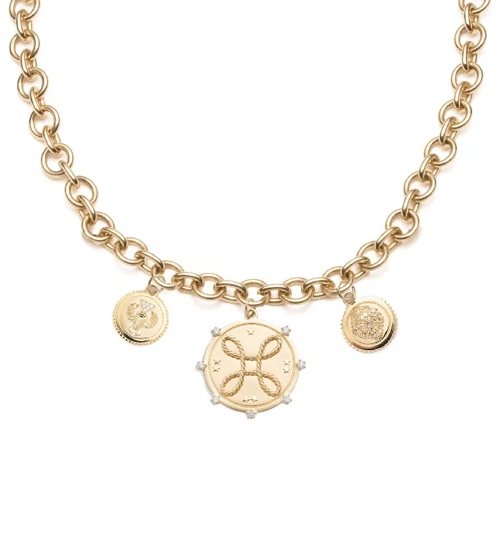 star-shaped cartilage stud earrings Love, Strength & Protection Story : Midsize Mixed Link Chain Necklace