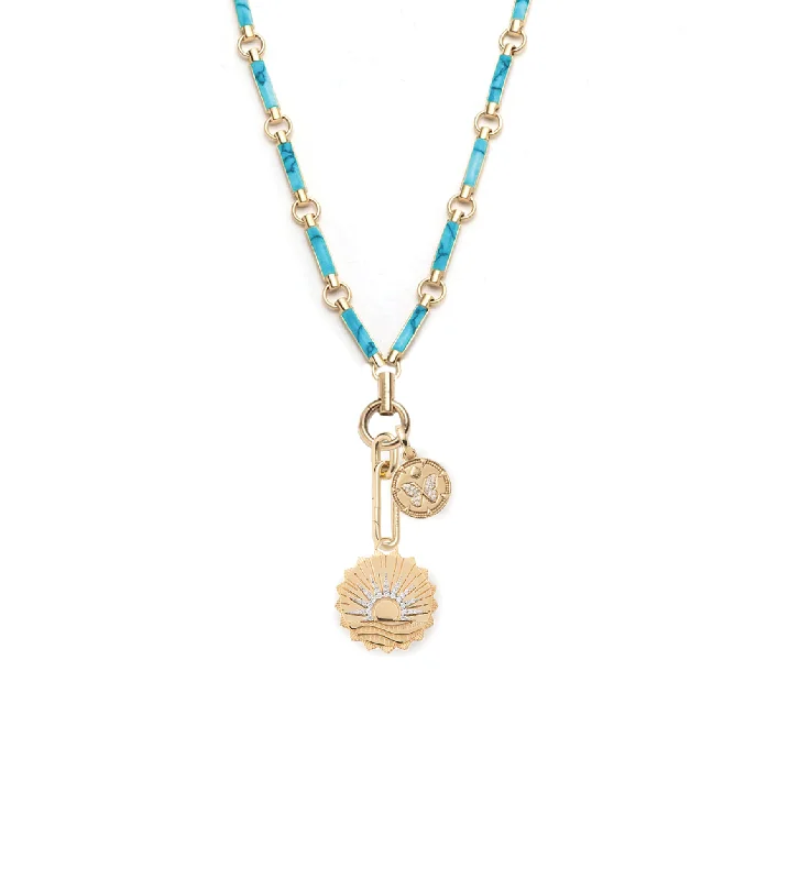 black opal engagement ring New Beginnings & Reverie : Drop Element Chain Necklace Turquoise