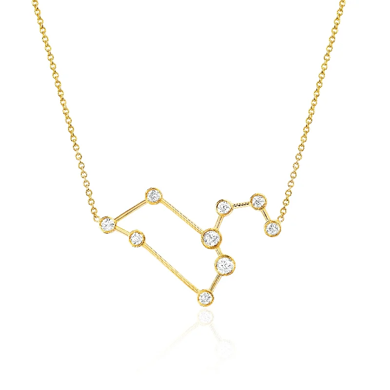 vintage rose gold engagement ring Leo Constellation Necklace