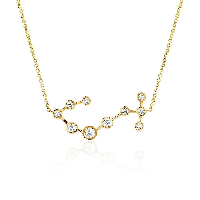 personalized couples ring engraved Scorpio Constellation Necklace