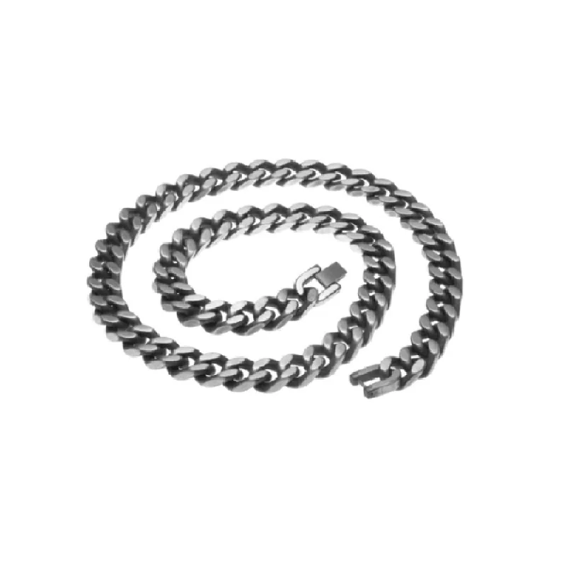 vintage diamond brooch Stainless Steel Heavy Curb Chain Necklace