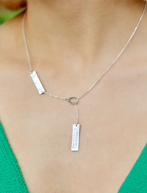 customized infinity bracelet Ogham Lariat Pendant