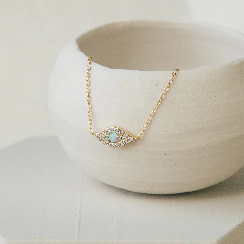real opal engagement ring Opal Eye Necklace