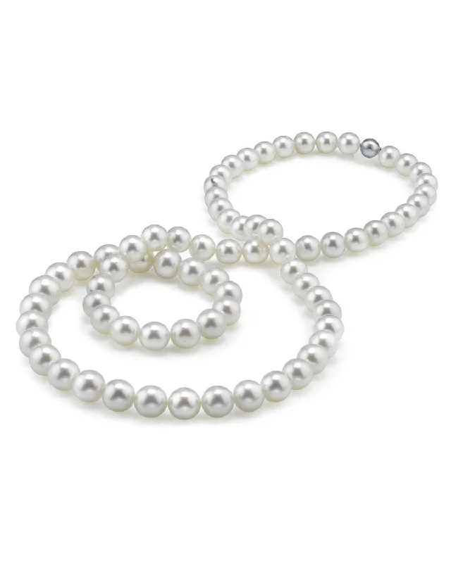 vintage gold engagement ring White South Sea Opera Length Pearl Necklace, 10.0-12.0mm - AAA/Gem Quality