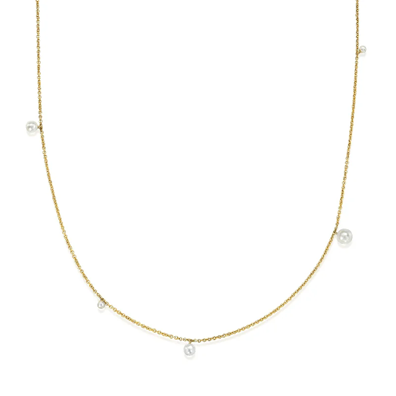 vintage lock and key necklace Orbit Pearl Necklace