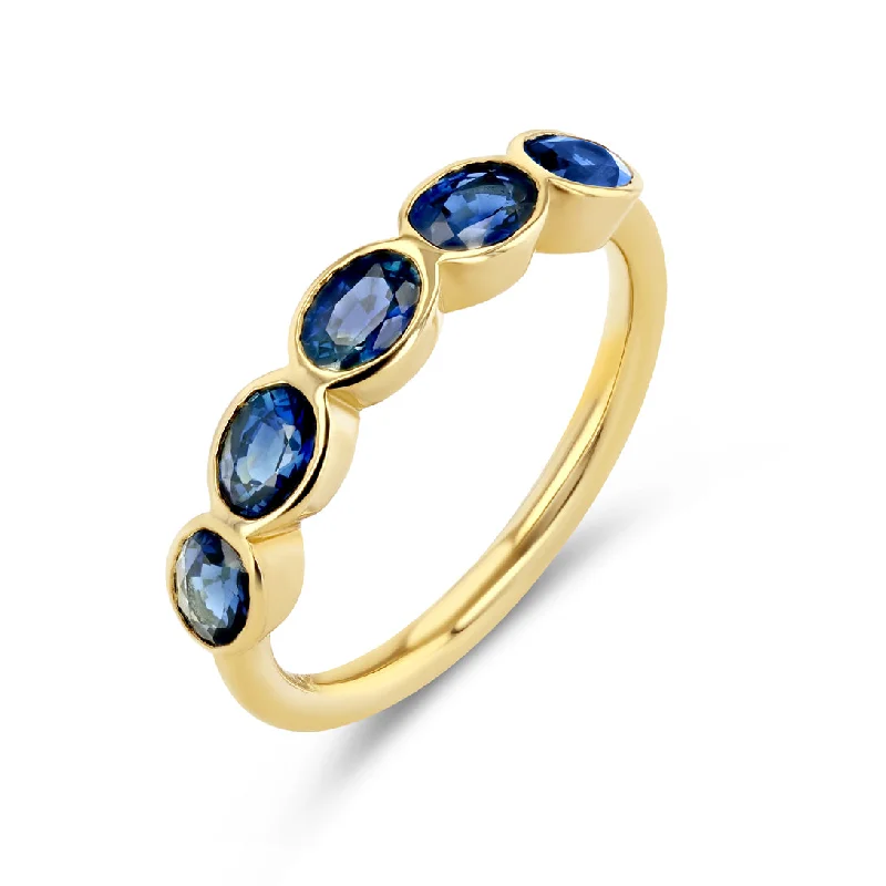 opal and gold earrings SAPPHIRE OVAL BEZEL RING