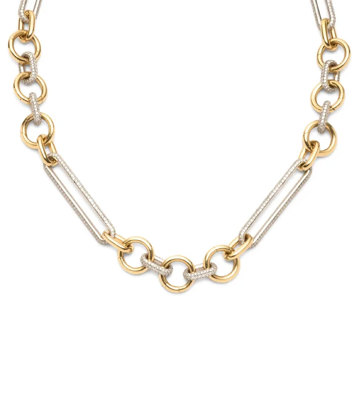 dainty sapphire stacking rings Oversized Pave Mixed Clip Chain
