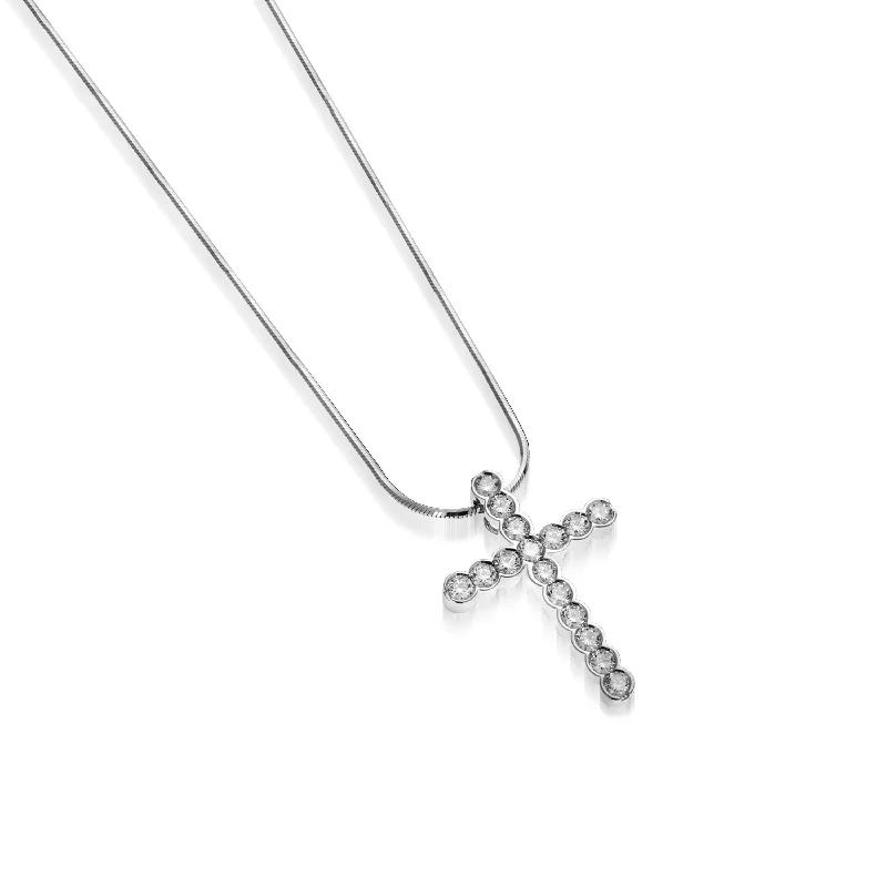 Paloma Diamond Cross Pendant Necklace