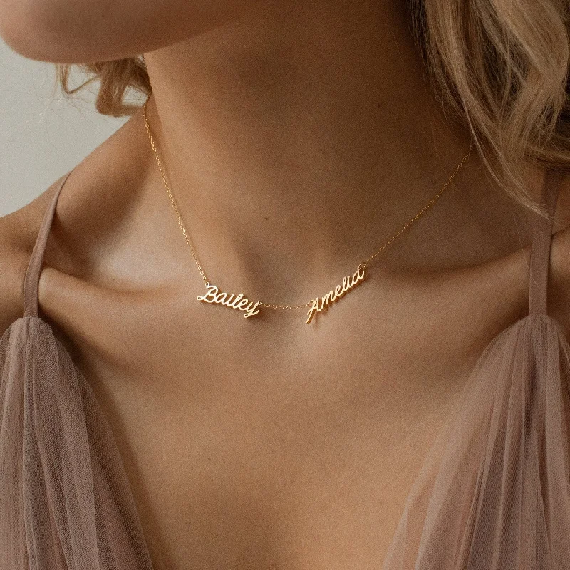 handmade braided anklet Paris Multiple Name Necklace