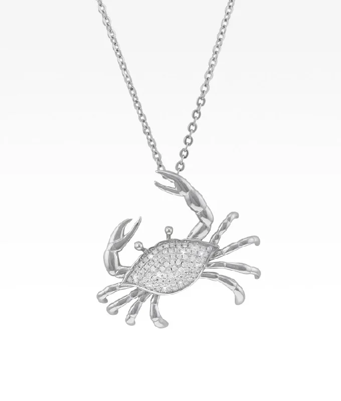 natural jade ring Pavé Crab Necklace