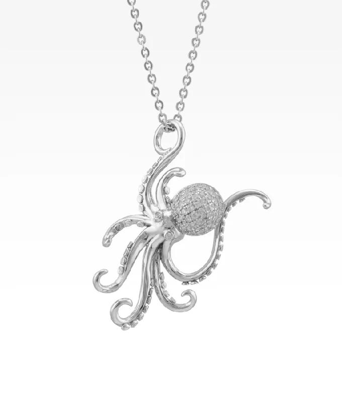 diamond tennis bracelet real Pavé Octopus Necklace