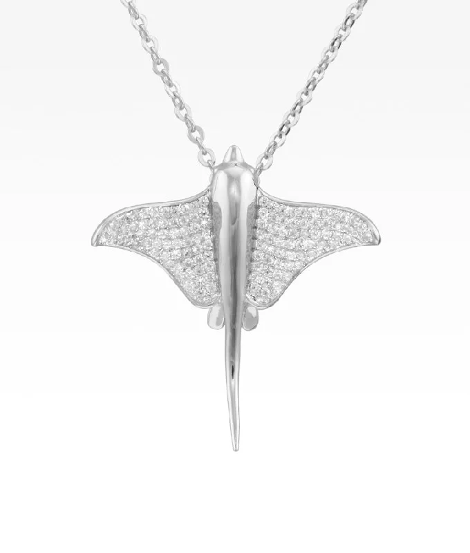 unique diamond tennis bracelet Pavé Stingray Necklace