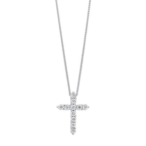 gemstone cluster earrings silver 1/10 CTW Diamond Cross Pendant