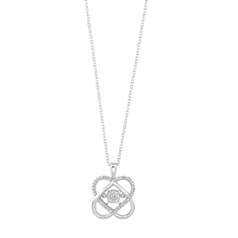 gemstone teardrop earrings Sterling Silver & Diamond Love's Crossing Love Knot Pendant