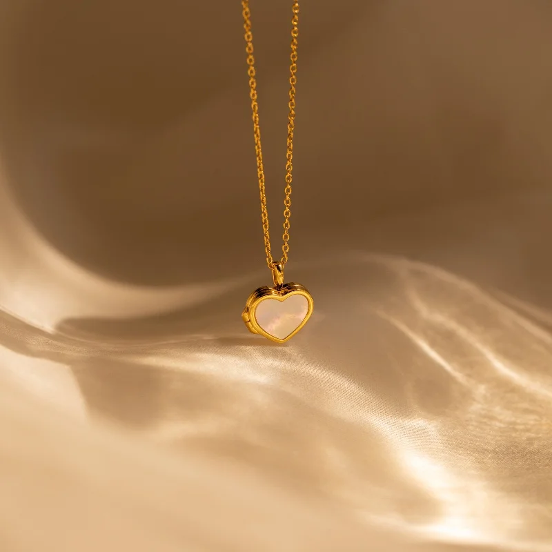 gemstone infinity bracelet Pearl Heart Locket Necklace