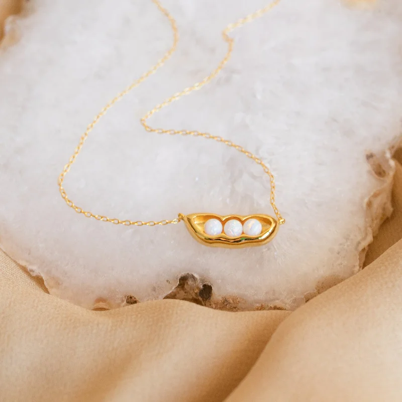 chunky gold chain necklace Peas in a Pod Necklace