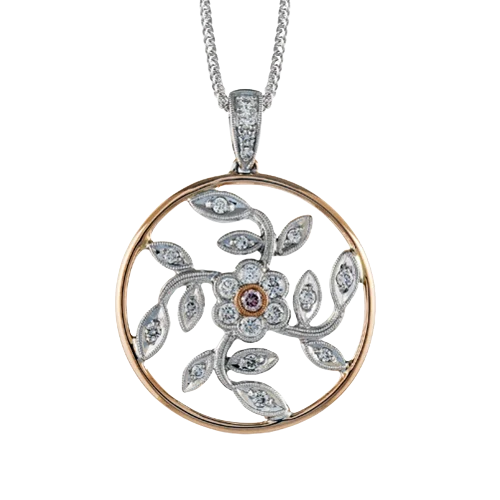 Pendant in 18k Gold with Diamonds