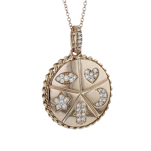 Pendant in 18k Gold with Diamonds