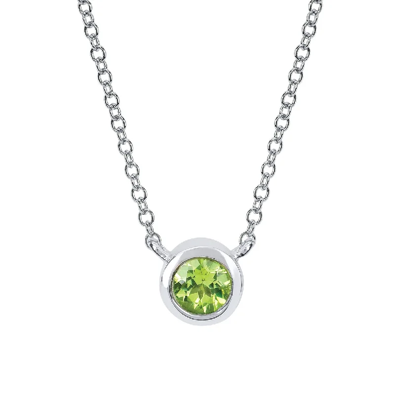 Peridot Bezel Set Pendant