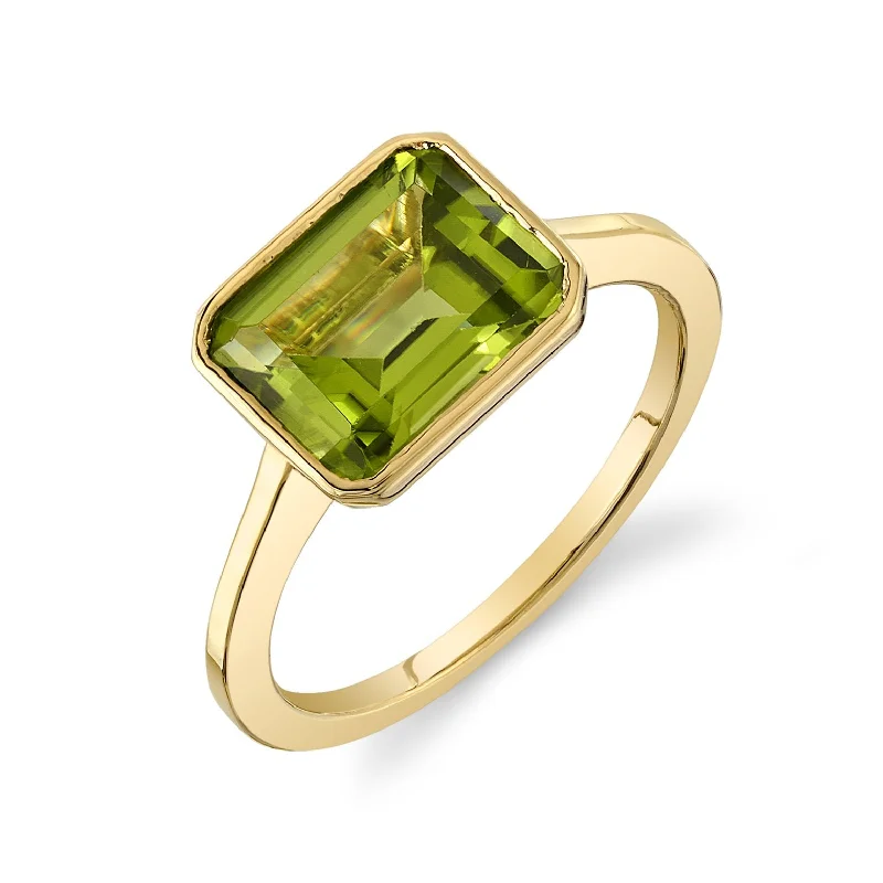modern geometric drop earrings PERIDOT JULIA BIRTHSTONE RING