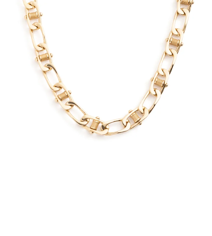 handcrafted crystal quartz ring Lovestruck : Pierced Curb Chain Necklace