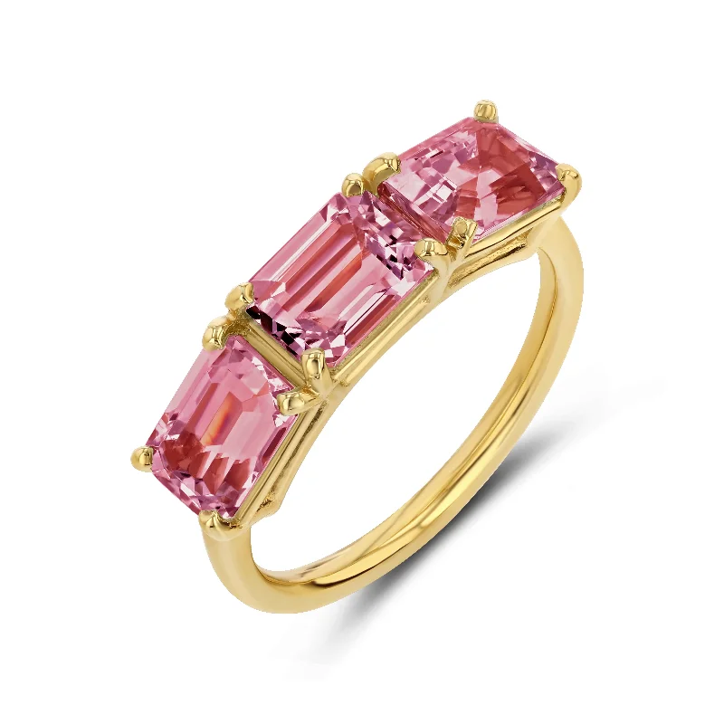 vintage pearl engagement ring PINK TOURMALINE ROSA BIRTHSTONE RING