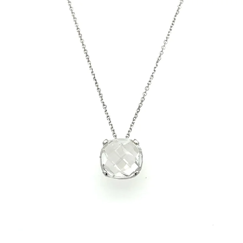 Quartz Necklace 14k White Gold at Regard Jewelry in Austin, Texas