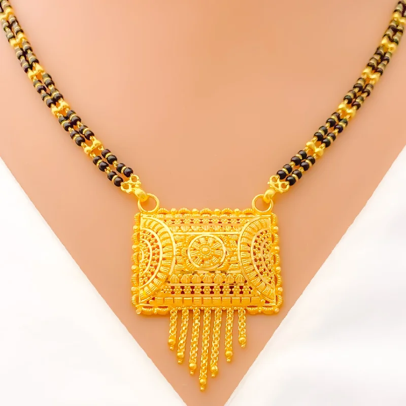 bold Cuban link bracelet men Rectangular Golden Elegant 22k Gold Mangal Sutra