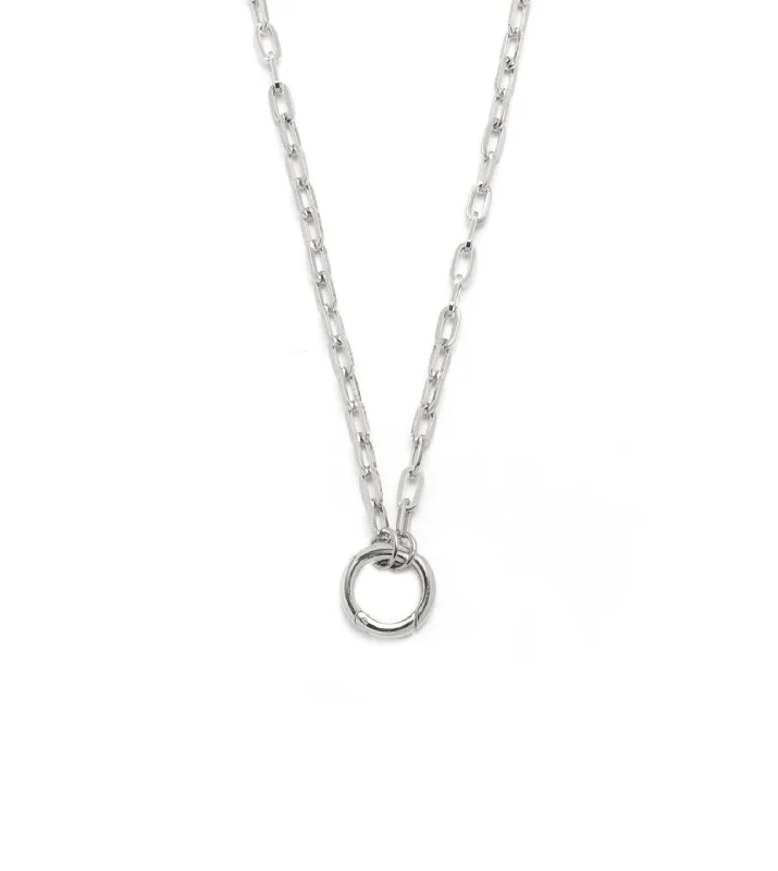 modern baguette diamond ring Refined Open Clip Chain