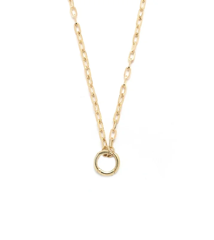 bold gothic vampire ring Refined Open Clip Chain