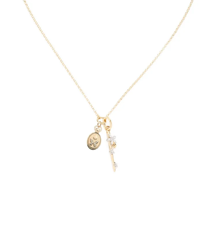dainty opal nose ring Reverie & Thorn : Fine Belcher Stationary Extension Necklace