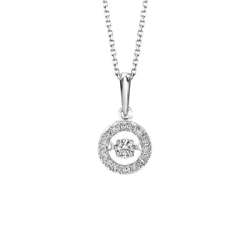bold statement ring chunky White Gold and Diamond Round Rhythm of Love Pendant