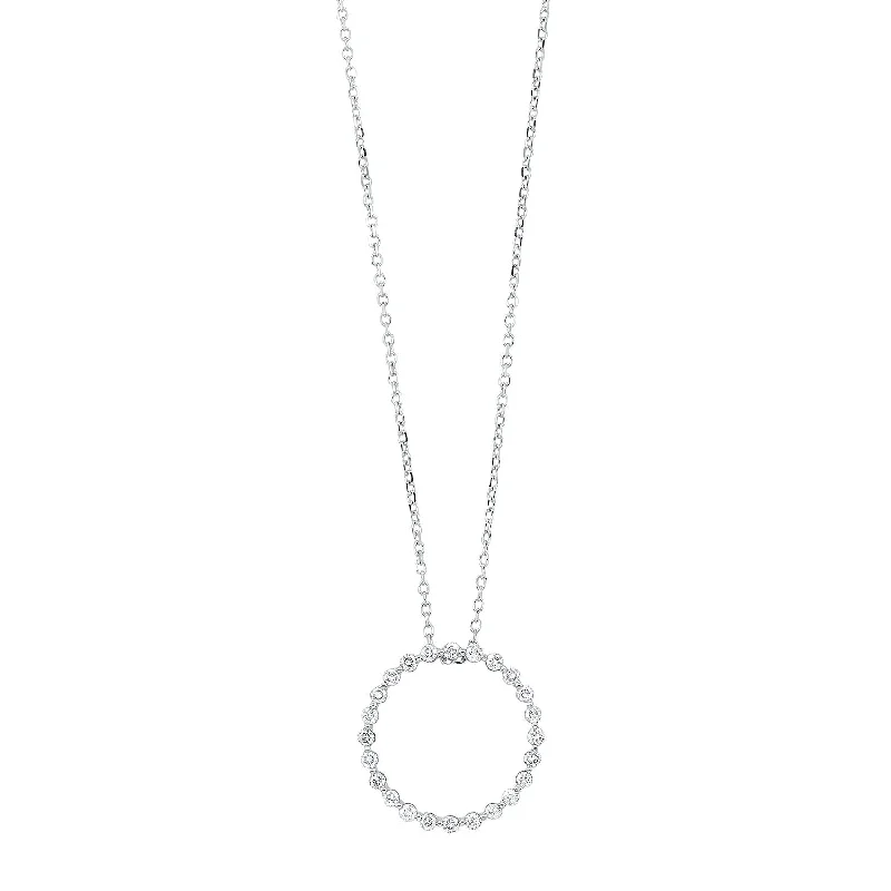 gold engagement ring vintage Gold & Diamond Eternity Floating Pendant Necklace