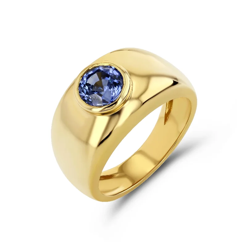 minimalist rose gold bracelet ROUND SAPPHIRE BEZEL SET CLOUD RING